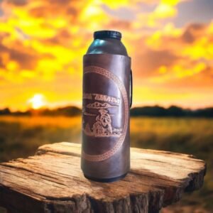 Garrafa Térmica Revestimento Couro